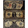 Image 1 : Lot of (3) Miscellaneous Large Size $1 Silver Certificate & Legal Tender Notes