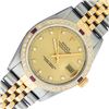 Image 1 : Rolex Mens Two Tone Champagne Ruby and Diamond Datejust Wristwatch