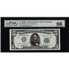 Image 1 : 1950B $5 Federal Reserve Note Cleveland Fr.1963-D PMG Gem Uncirculated 66