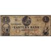 Image 1 : 1852 $1 The Eastern Bank of Connecticut West-Killingly Obsolete Bank Note