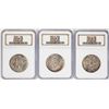Image 1 : Set of 1937- P/D/S Arkansas Centennial Commemorative Half Dollar Coin NGC MS66