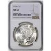 Image 1 : 1926 $1 Peace Silver Dollar Coin NGC MS62