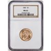 1882 $5 Liberty Head Half Eagle Gold Coin NGC MS63