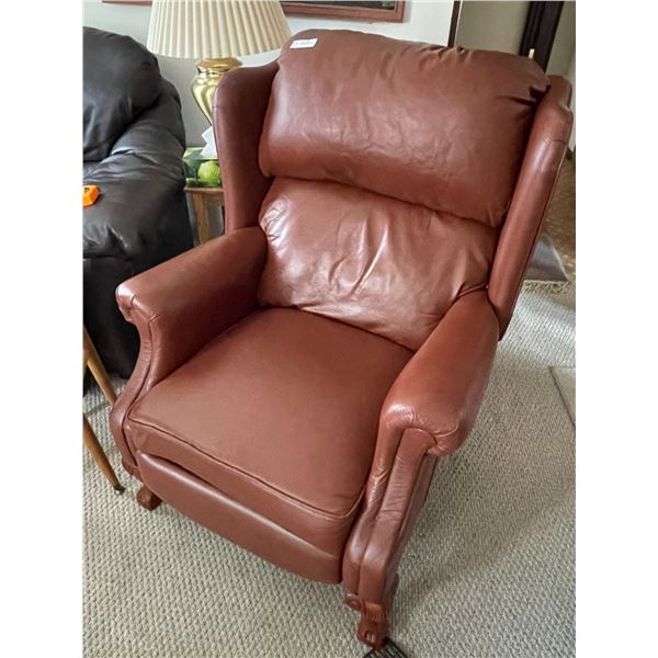 Brown Leather Recliner Chair