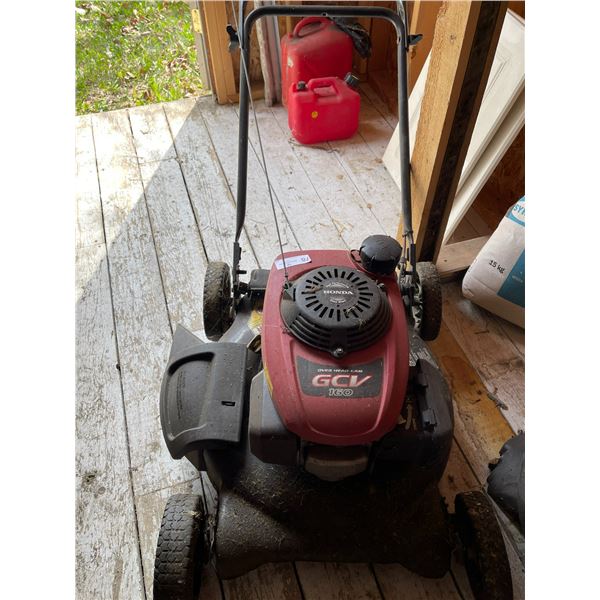 Honda Overhead Drive Gas Lawn Mower GCV160 With Gas Cans Beck