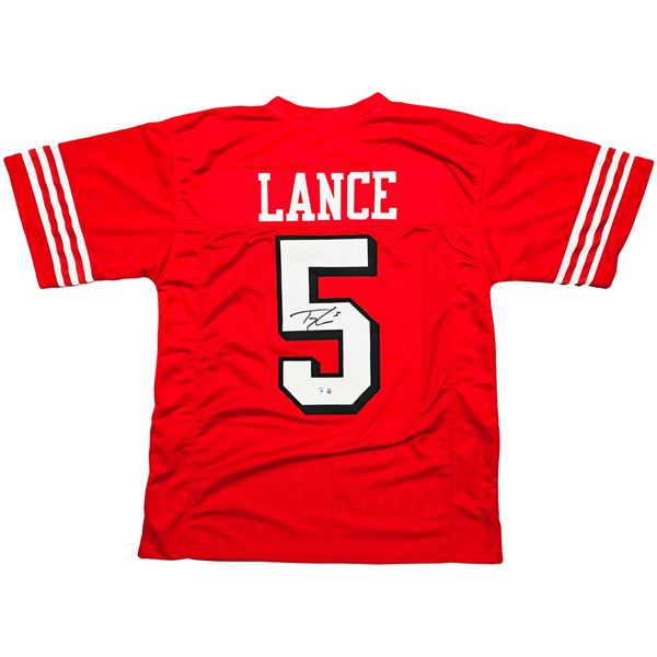 TRAE LANCE SIGNED SAN FRANCISCO 49ER JERSEY (BECKEETT COA)