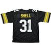 Image 1 : DONNIE SHELL SIGNED STEELERS FOOTBALL JERSEY (BECKETT COA)