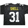 Image 2 : DONNIE SHELL SIGNED STEELERS FOOTBALL JERSEY (BECKETT COA)