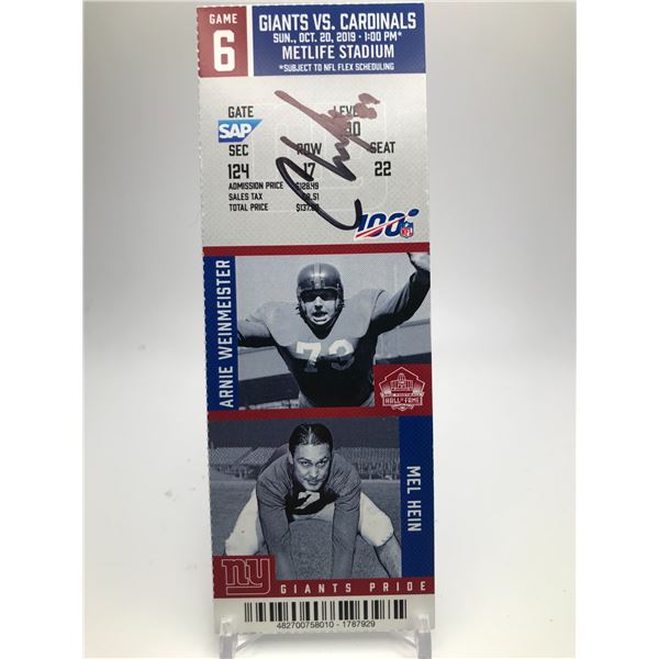 CHANDLER JONES SIGNED OFFICIAL GAME TICKET