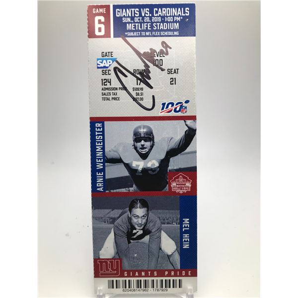 CHANDLER JONES SIGNED OFFICIAL GAME TICKET