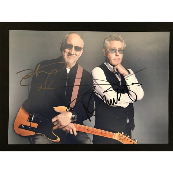 ROGER DAULTRY AND PETE TOWNSEND SIGNED 8 X 10 (RA COA)_