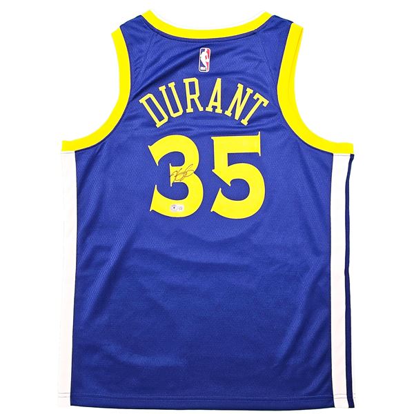 KEVIN DURANT SIGNED GOLDEN STATE WARRIORS JERSEY (BECKETT COA)