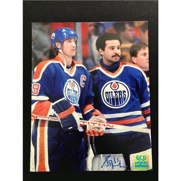 WAYNE GRETZKY AND GRANT FUHR SIGNED EDMONTON OILERS 8 X 10 (GCG HOLO)