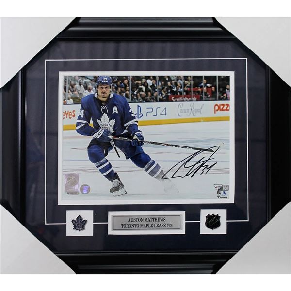 AUSTON MATTHEWS SIGNED AND CUSTOM FRAMED 16 X 20 (FROZEN POND COA)