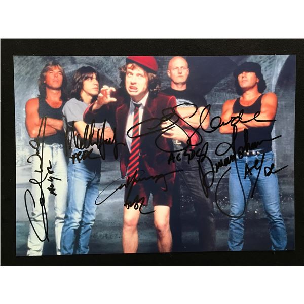 AC/DC BAND SIGNED 8 X 10 (RA COA)