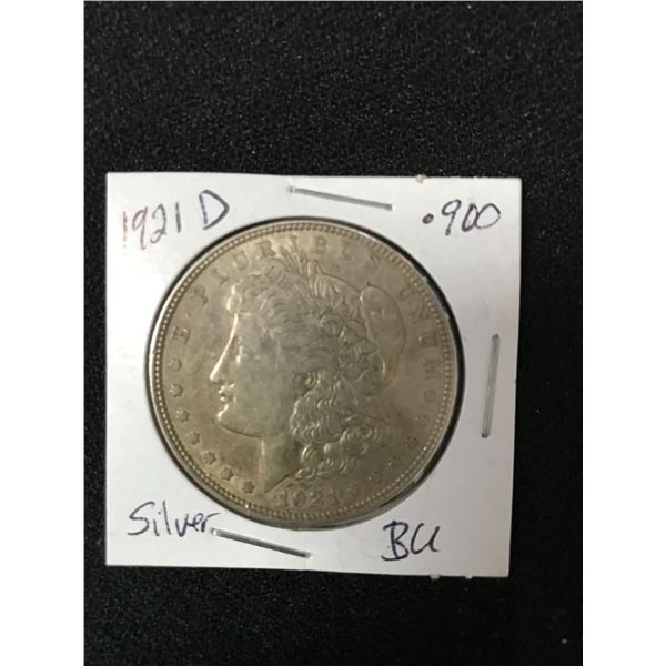 1921 D  MORGAN SILVER DOLLAR  .900 SILVER