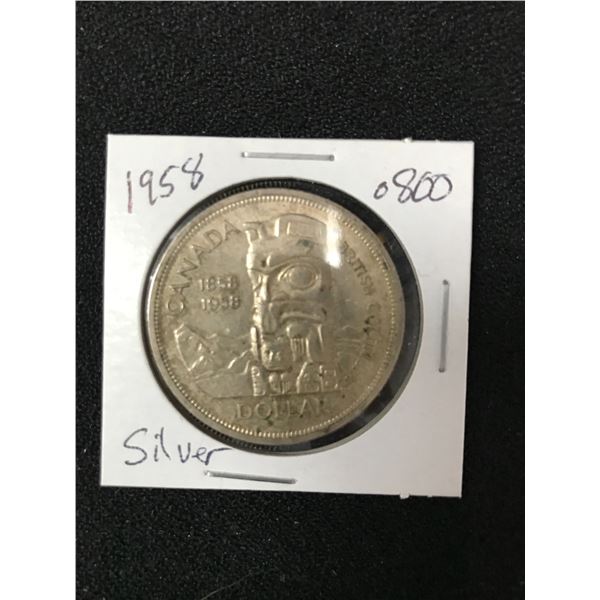 1958   CANADIAN SILVER DOLLAR .800 SILVER