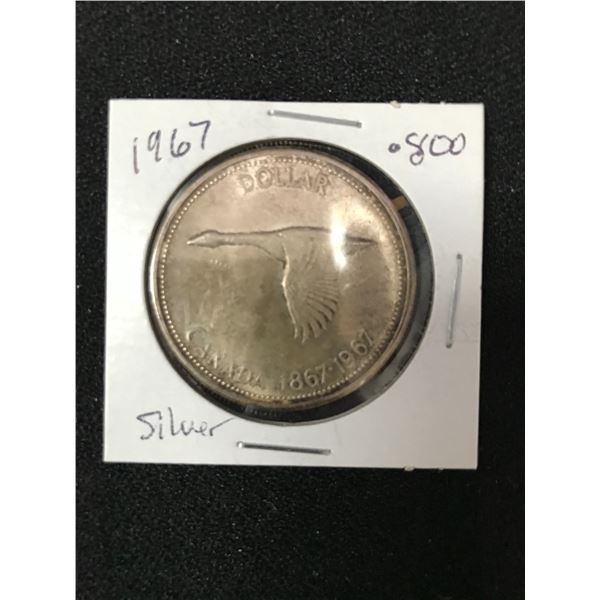 1967 CANADIAN SILVER DOLLAR .800 SILVER