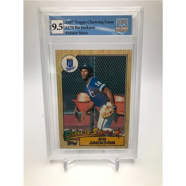 1987 TOPPS CHEWING GUM #170 BO JACKSON FUTURE STARS GCG GRADED 9.5