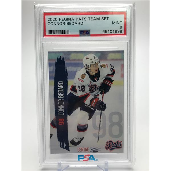 2002 REGINA PATS TEAM SET CONNOR BEDARD PSA GRADED 9