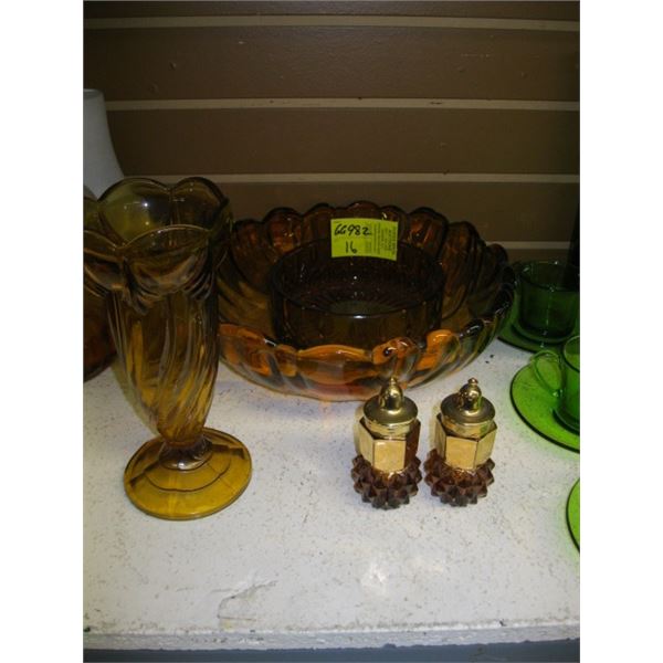 AMBER GLASSWARE