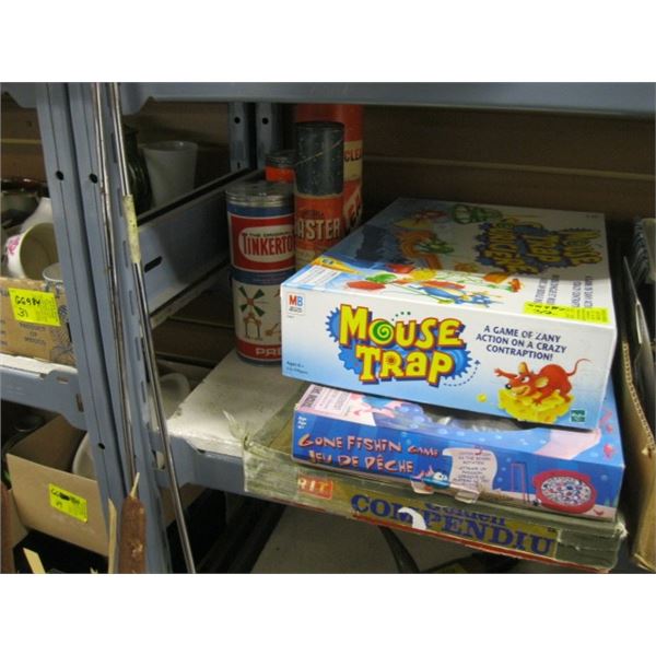 ASST. COLLECTABLE GAMES: TINKER TOY, MOUSETRAP, ETC.