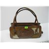 Image 1 : VINTAGE LEATHER PURSE W/TOOLING OF NATIVE CARVING