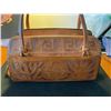 Image 2 : VINTAGE LEATHER PURSE W/TOOLING OF NATIVE CARVING