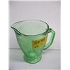 Image 1 : DEPRESSION GLASS WATER PITCHER, SOME CHIPS ON BOTTOM