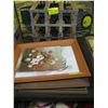 Image 1 : MISC. FRAMED & UNFRAMED PICTURES & SM. WINE RACK