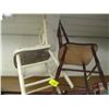 Image 1 : 2 ANTIQUE WOODEN KITCHEN CHAIRS
