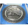 Image 2 : PEWTER COLLECTOR PLATE, HUDSON J3A STEAMLINER 4-6-4