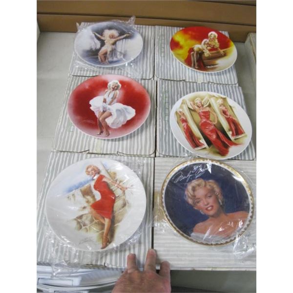 6 COLLECTABLE MARILYN MUNROE COLLECTOR PLATES