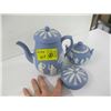 Image 1 : WEDGEWOOD COFFEEPOT, SUGAR & EXTRA LID FOR POT W/BROKEN TIP