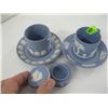 Image 2 : 2 WEDGEWOOD DEMITASSE CUP & SAUCERS & SM. LIDDED DISH