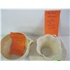 Image 2 : BELLEEK IVY SUGAR & CREAM, SMALL, 3RD MARK & BELLEEK HEXAGON COFFEE & SAUCER, 2ND MARK