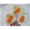 Image 1 : 3 BELLEEK HEART DISHES, SZ. 1, 4TH MARK, 3RD MARK & 2ND MARK