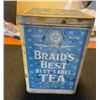 Image 9 : 3 COLLECTABLE TINS: GERBER, BURNS LARD & BRAIDS BLUE LABEL TEA