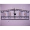 Image 1 : APPROX. 20' NEW 2 PIECE WROUGHT IRON ENTRANCE GATE