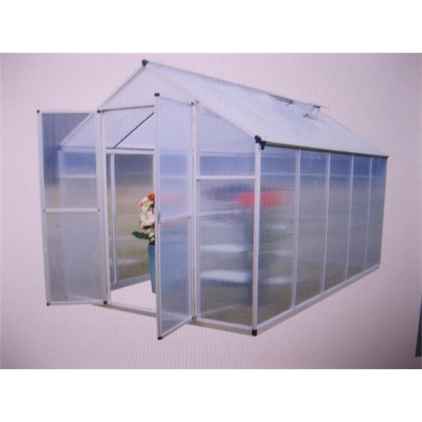 NEW 8X10 TWIN WALL ALUMINUM FRAME GREENHOUSE