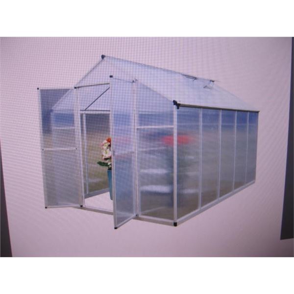 NEW 8X10 TWIN WALL ALUMINUM FRAME GREENHOUSE