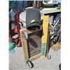 Image 1 : MISC. RUBBER MAT, HOSES, GARBAGE CAN, 4 WHEEL CART, ETC.