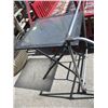 Image 2 : GLASS TOP PATIO TABLE & SM. RACK ON CASTORS