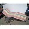 Image 1 : FOLDING PATIO LOUNGE CHAIR & SM. TABLE
