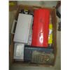 Image 1 : BOX OF MISC. RIVET SET, ELECTRICAL FITTINGS, DRILL BIT SHARPENERS, ETC.