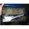 Image 3 : BOX OF MISC. RIVET SET, ELECTRICAL FITTINGS, DRILL BIT SHARPENERS, ETC.