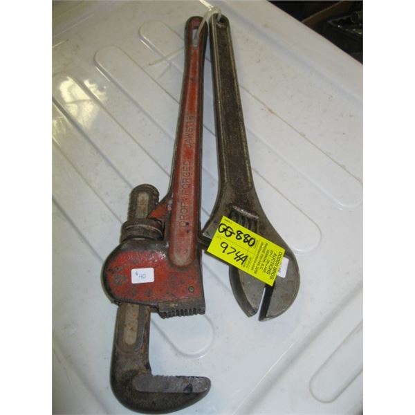 PIPE WRENCH & CRESCENT WRENCH