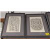 Image 1 : PAIR OF FRAMED PRINTS