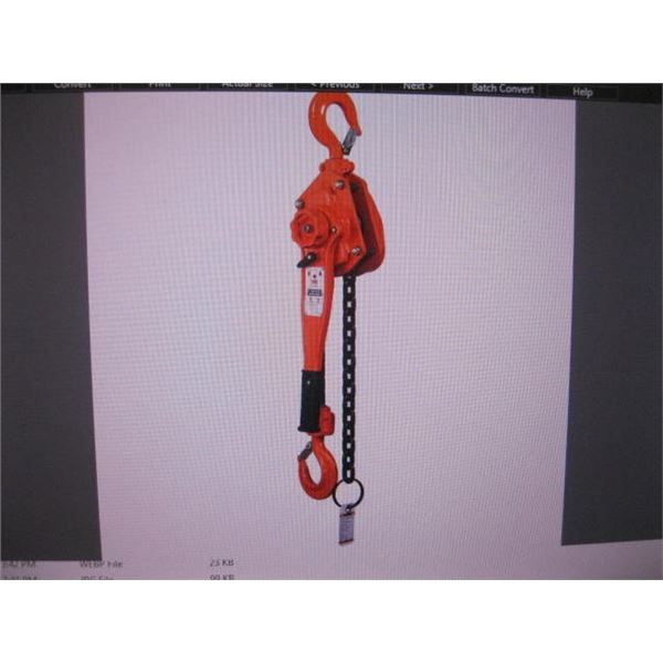 TMG INDUSTRIAL 6600LB TWIN PAWLBREAK CHAIN LEVER HOIST