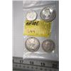 Image 2 : 1961 & 1958 CANADIAN SILVER $1s & 1967 & 1943 CANADIAN 50 CENT PIECES